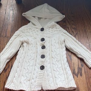 Cable knit coat